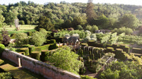 Overhead of the formal gardens 