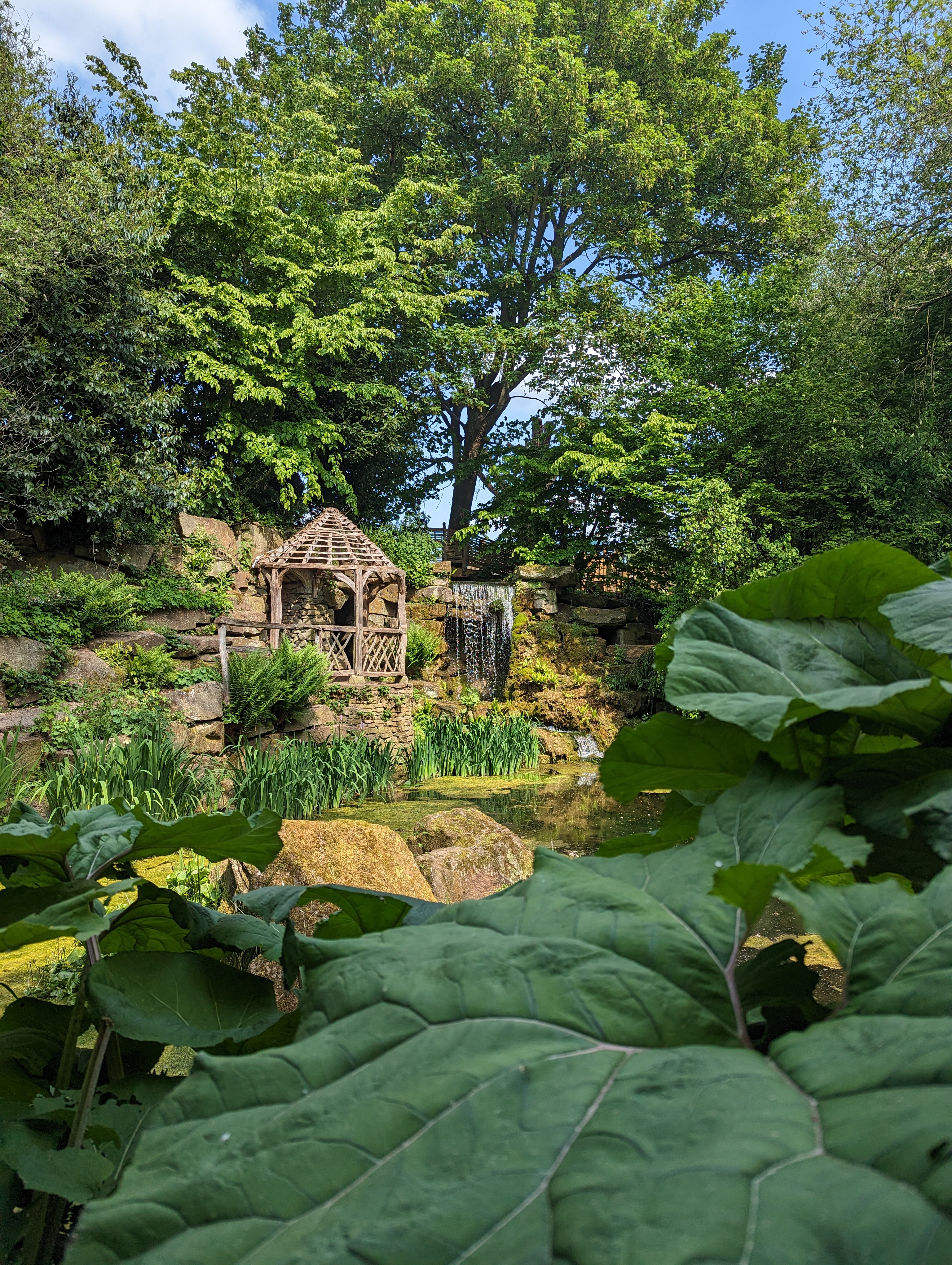 View-from-the-sunken-garden-of-pergola-and-waterfall